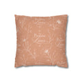 The Promise Lives Decorative Pillow - Floral Script Square Throw Pillowcase