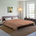 Comforter - 'The Promise Lives' Floral Script Comforter, Warm Earth-Tone Bedding for Inspirational Bedroom Decor