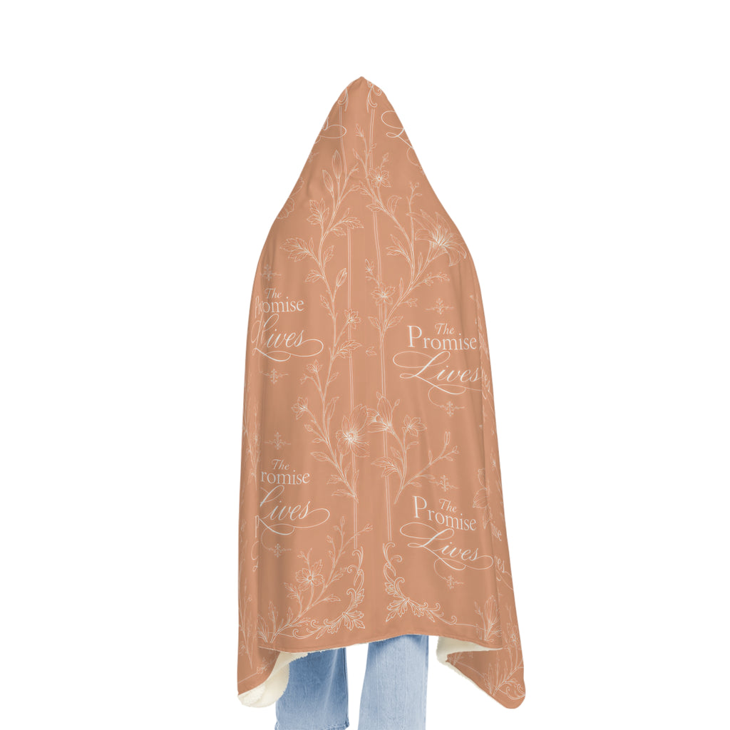 Hooded Snuggle Blanket – 'Promise Lives' Cozy Sherpa Throw, Warm Hoodie Wrap for Home & Gifts
