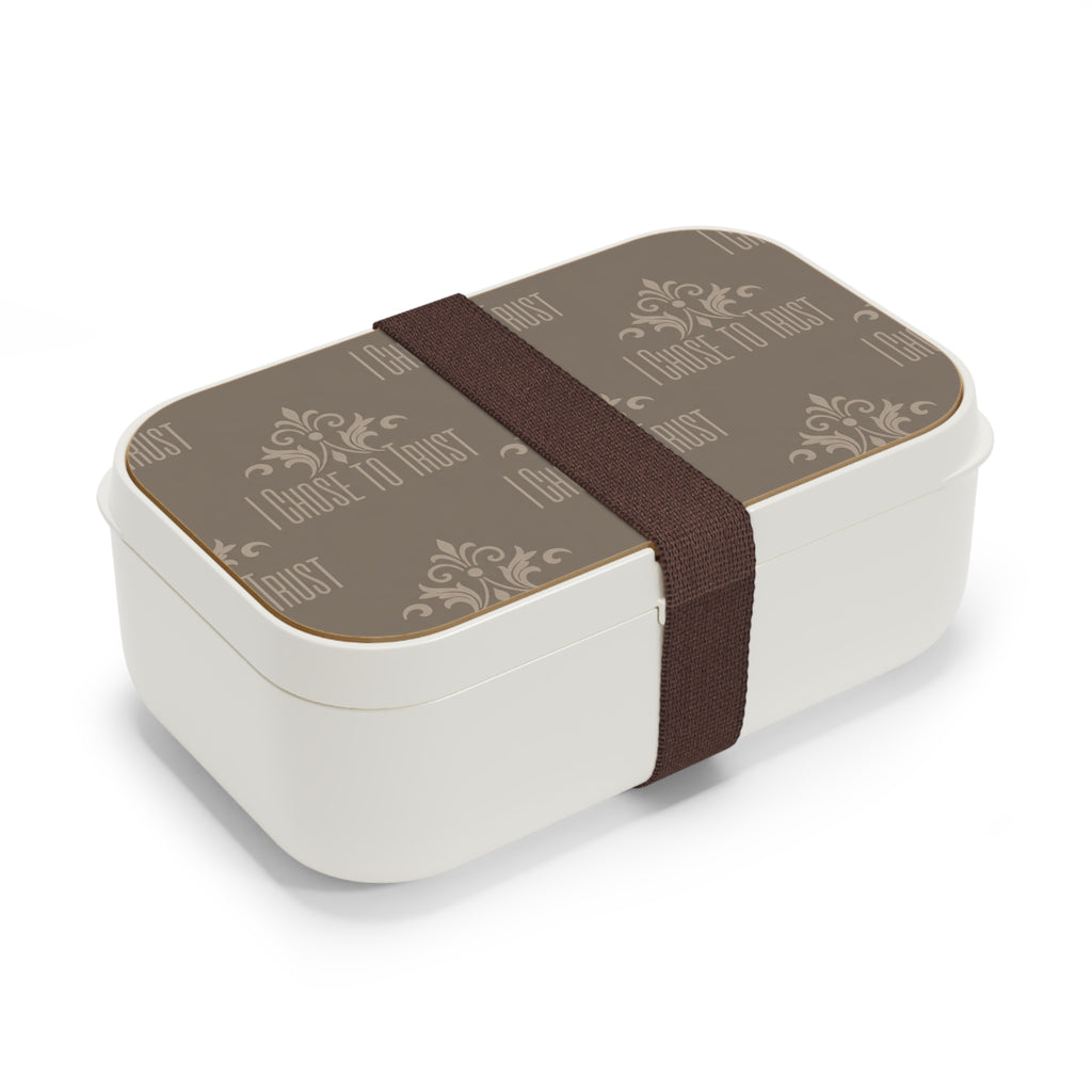 Bento Lunch Box — 'I Choose To Trust' Patterned Food Container