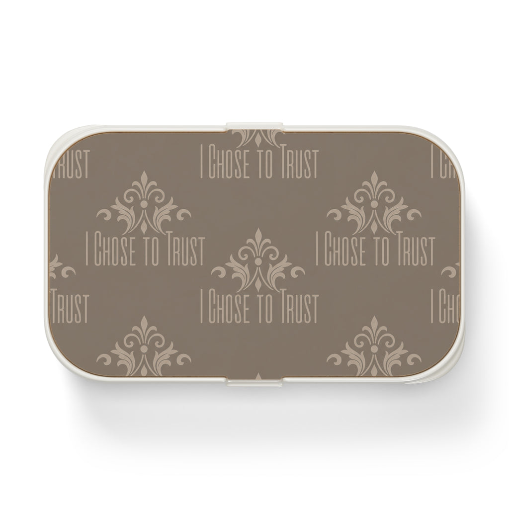 Bento Lunch Box — 'I Choose To Trust' Patterned Food Container