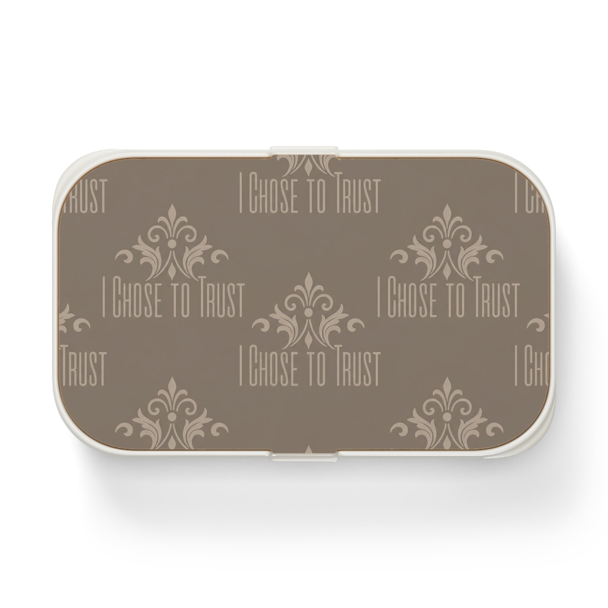 Bento Lunch Box — 'I Choose To Trust' Patterned Food Container