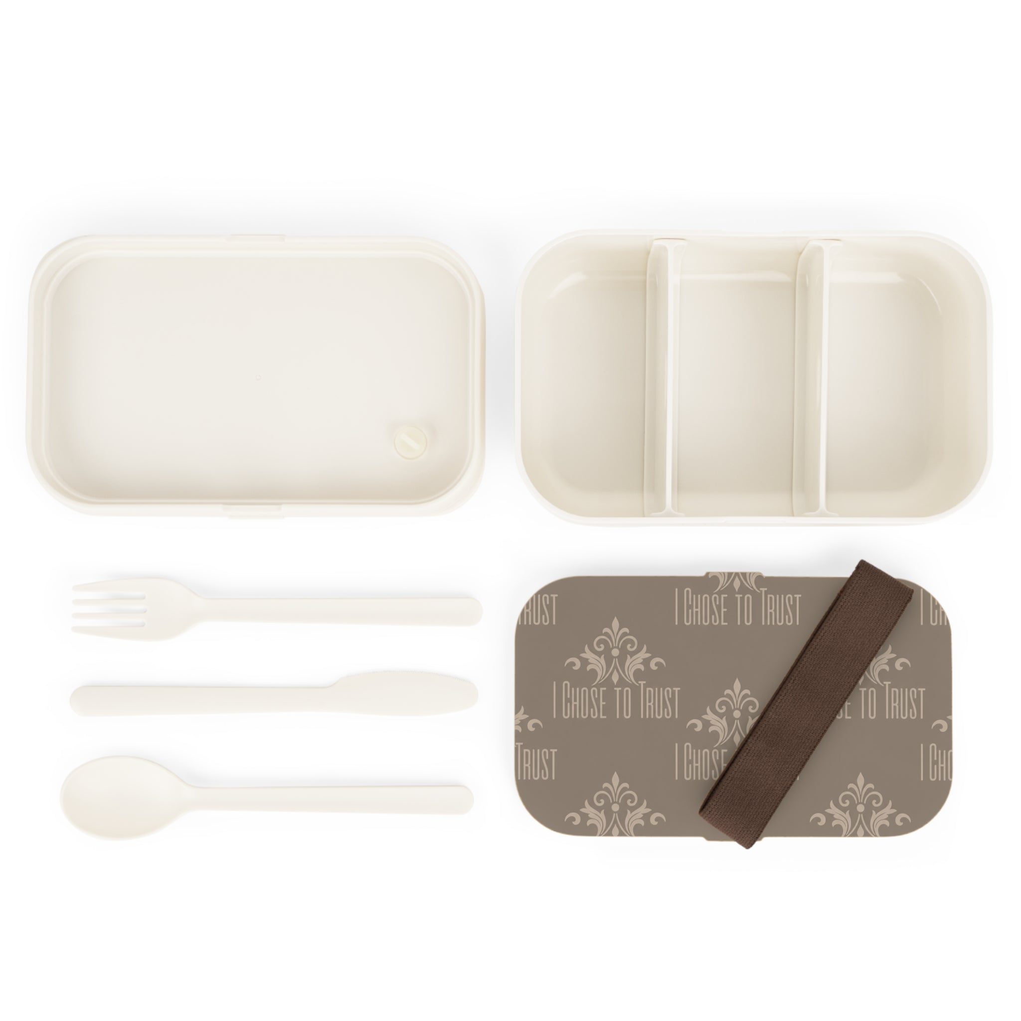 Bento Lunch Box — 'I Choose To Trust' Patterned Food Container