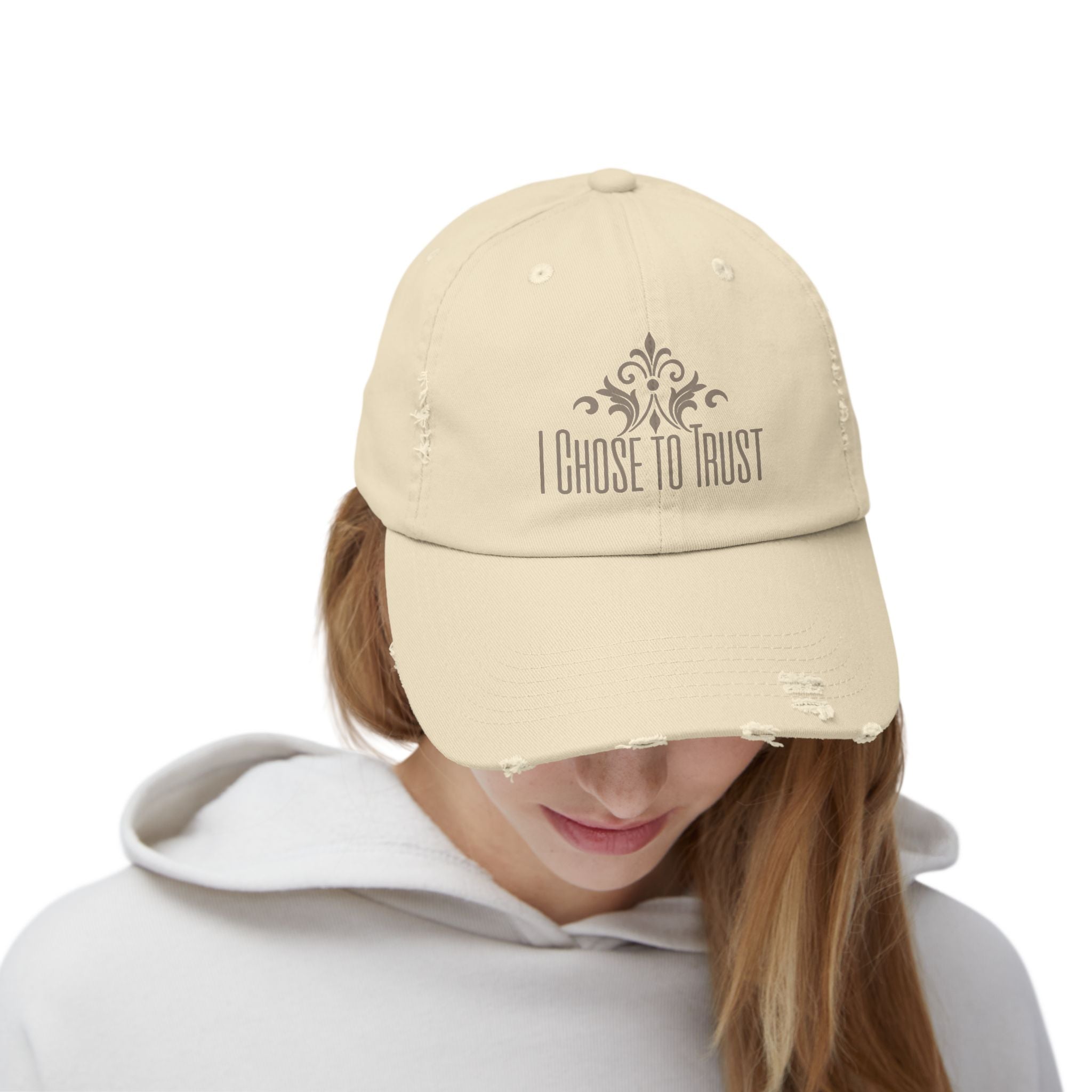 I Chose to Trust Distressed Baseball Cap