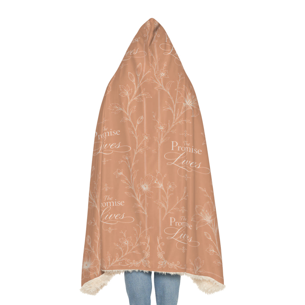 Hooded Snuggle Blanket – 'Promise Lives' Cozy Sherpa Throw, Warm Hoodie Wrap for Home & Gifts