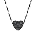 Engraved Heart Necklace — Personalized Floral Heart Pendant Necklace