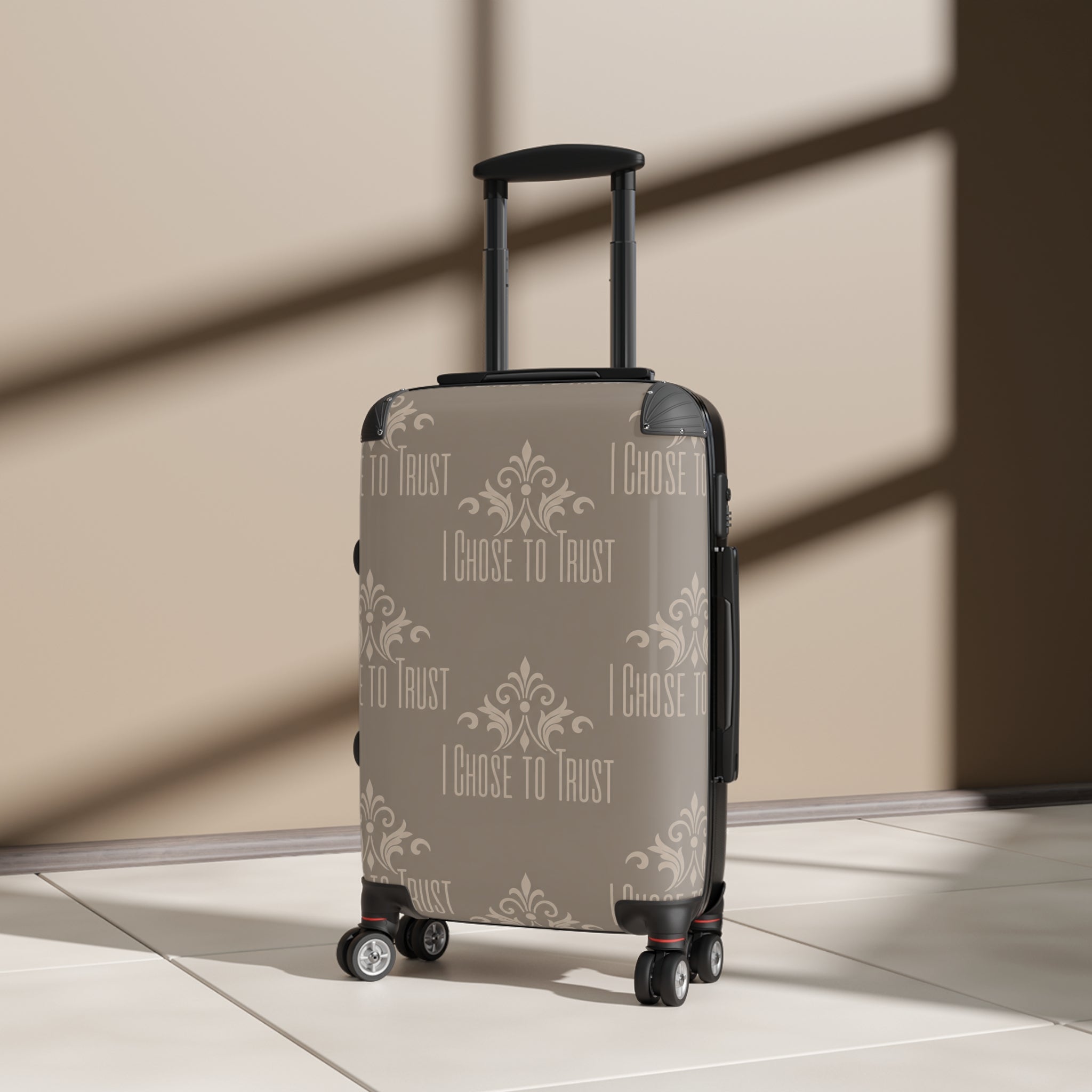 I Choose to Trust Carry-On Suitcase – Neutral Inspirational Luggage