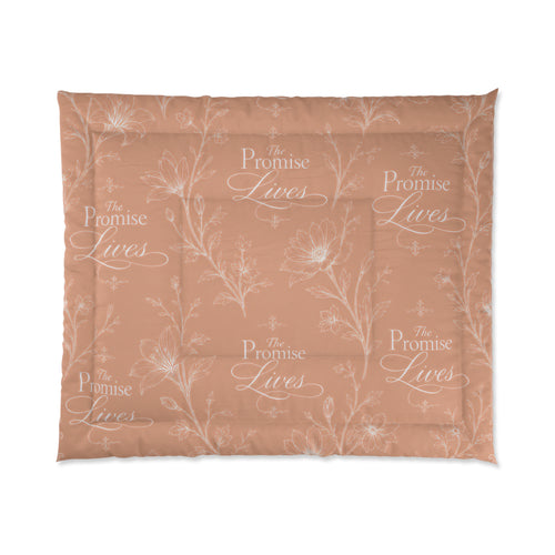 A Promessa Vive — Edredom Floral em Tons Terrosos